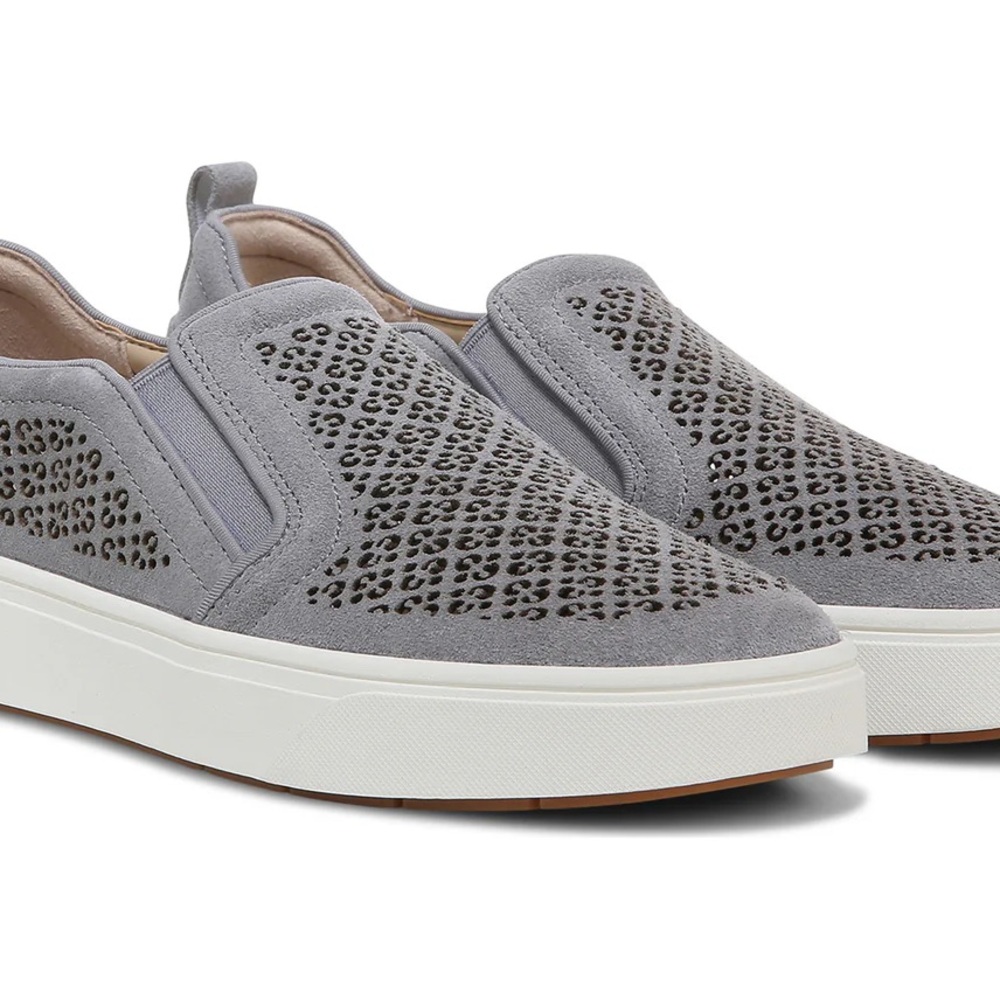 Vionic Kimmie Perforated Gray Slip-On Sneakers Size 8
